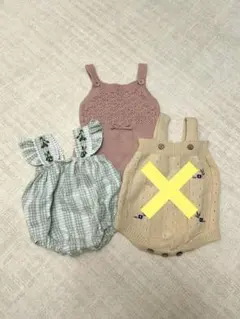 【バラ売り可】ニットロンパース2点セット