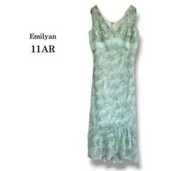 【Emilyan】ノースリーブ小花柄フレアワンピース　ミントグリーン　11ARのサムネイル