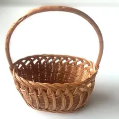 籐製編み込みバスケット★ミニサイズ♪