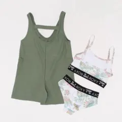 ROXY 水着ビキニ　ロンパース付き　3点セット