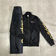アディダス adidas セットアップ 黒金 アディダスネオ ジャージ　上下
