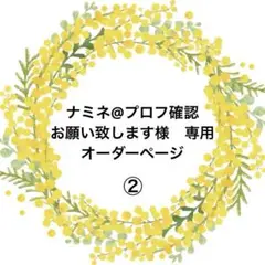 ナミネ@プロフ確認お願い致します　様　専用　オーダーページ