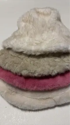 ファー素材 バケットハット 4色セット
