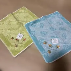 ローラアシュレイ　シルクタオルハンカチ　2枚