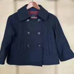 【TOMORROWLAND】ウールピーコート 青色 ウールカシミヤダブルフェイス Pコート （ピーコート