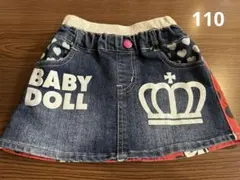 ミニー柄　BABY DOLL デニムスカート　110センチ