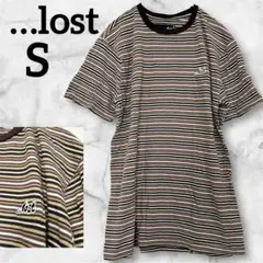 良品✨lost 【S】　ロスト　ストライプ柄 Tシャツ 100%コットン　半袖のサムネイル