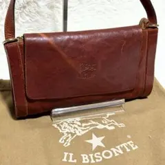 IL BISONTE イルビゾンテ ショルダーバッグ レザー 収納袋付き❣️