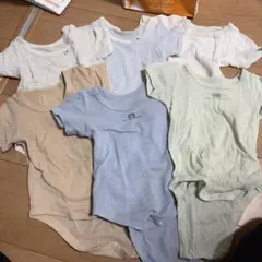 メッシュ素材 半袖ボディスーツ 6点セット