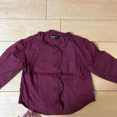 COMME CA ISM バーガンディ 長袖シャツ 90