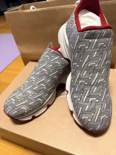 Christian Louboutin スリッポンスニーカー グレー/レッド