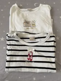 petit main ストライプ Tシャツ