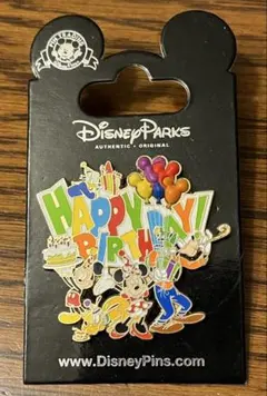 ディズニーパークス ピンバッジ　ハッピーバースデー