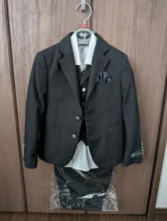 フォーマルスーツ 110cm ブラック チェック柄