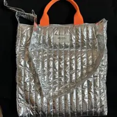 niko and... シルバーキルティングトートバッグ