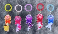 キティ マイメロ クロミ シナモン ポムポムプリン めじるしアクセサリー セット