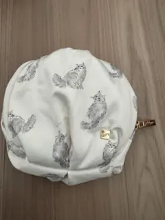 ジェラピケ♡未使用品　猫イラスト サテンポーチ