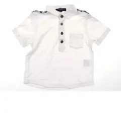 バーバリー　半袖ポロシャツ　カッターシャツ　白色　無地　綿　100 ネクタイ