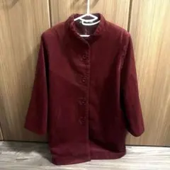 ★赤字覚悟商品★コーデュロイ風（ワイン）ジャケット M-L（FREE SIZE）のサムネイル