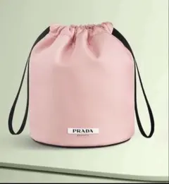 プラダ　PRADA　巾着ポーチ　ナイロンポーチ　ピンク プラダ ビューティ オリジナル ピンクポーチ 巾着 PRADA ポーチ - メルカリ