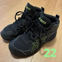 ASICS バスケットボールシューズ 22cmブラック グリーン　バッシュのサムネイル
