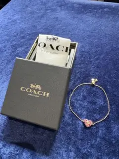 COACH ハート型ストーンブレスレット