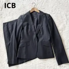 ICB アイシービー ビジネススーツ テーラードジャケット スカート ストライプ