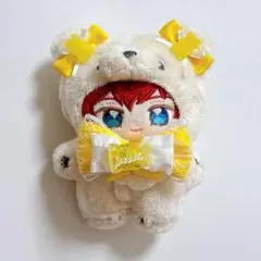 ぬいぐるみ用リボン イエローキャンディ×ベアーグミ 耳もとリボン付き ぬい服