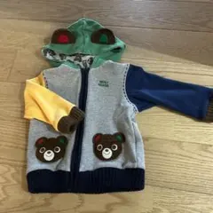ミキハウス クマ耳付きパーカー　 3月中旬処分予定