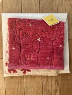 花柄刺繍 タオルハンカチ