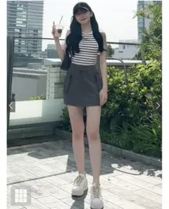 GRL グレイル サイドポケットスウェットカーゴミニスカート hc99