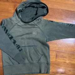 COMME CA ISM フード付きパーカー 100A オリーブグリーン