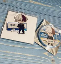 ヒロアカ　僕のヒーローアカデミア 轟　駅名アクリルキーホルダー　静鉄　缶バッジ