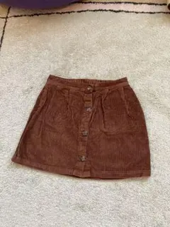 ブラウン コーデュロイ スカート Aライン