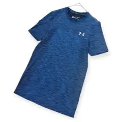 美品✨アンダーアーマー ヒートギア（SM）半袖Tシャツ ユニセックス ブルー