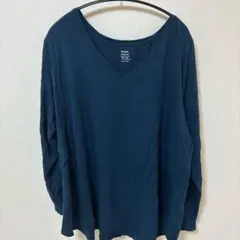 OLD NAVY ネイビー カットソー ロンT 薄手 トップス Vネックのサムネイル