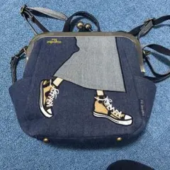 mis zapatos ミスサパト　デニムショルダーバッグ　ガマ口　美品のサムネイル