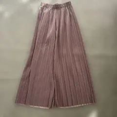 プリーツ ワイドパンツ F ベージュ