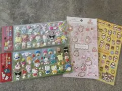 サンリオキャラクターずかんシールセット 4シート 箔押しシール
