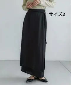 クルーレ crewre ロングスカート サイズ1 crewre online shop / ウールライクラップロングスカート