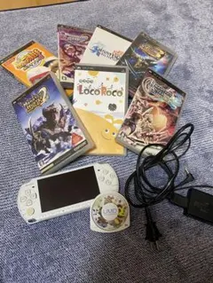 ⭐︎すぐ売りたいので超値下げ⭐︎PSP3000本体パールホワイト&カセットまとめ売り