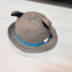 【美品】これからの季節に！familiar 耳付き麦わら帽子 49