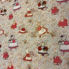 激レア　昭和レトロ　当時物　マロンクリーム　キルティング　キルト　生地　1987 激レア 昭和レトロ 当時物 マロンクリーム キルティング キルト