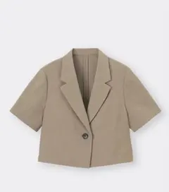 最終値下げ！【GU/ジーユー 】ハーフスリーブクロップドジャケット M