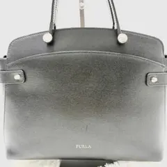 FURLA アガタ レザー ハンドバッグ 2way ブラックのサムネイル