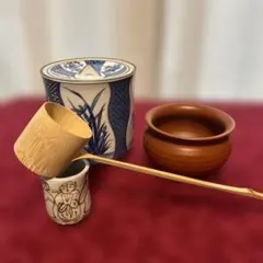 織部手水鉢 竹筏付 茶道具 - メルカリ