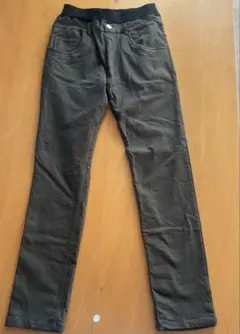 キッズ　カーキ色　 長ズボン　170cm 裏起毛