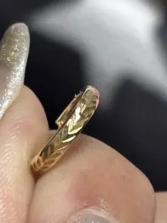 専用　14k ダイヤモンドカット　フープピアス