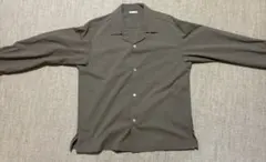 ブラウン Mサイズ 長袖シャツ ポケット付き