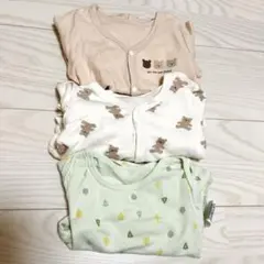 長袖ロンパース 肌着 80 3枚セット ユニクロ